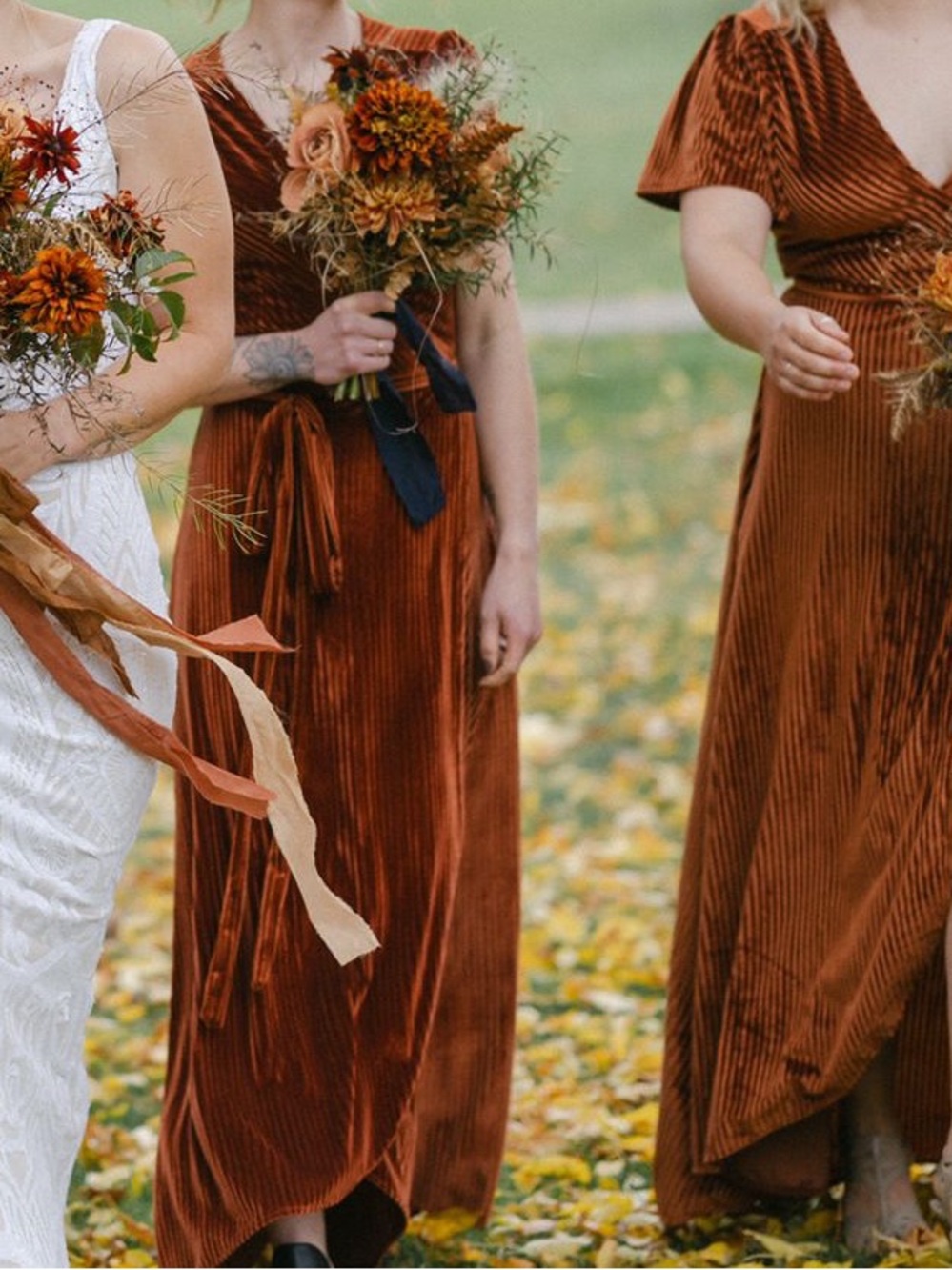 Baltic Born Rust Velvet Bridesmaid Dress - Burnt Orange